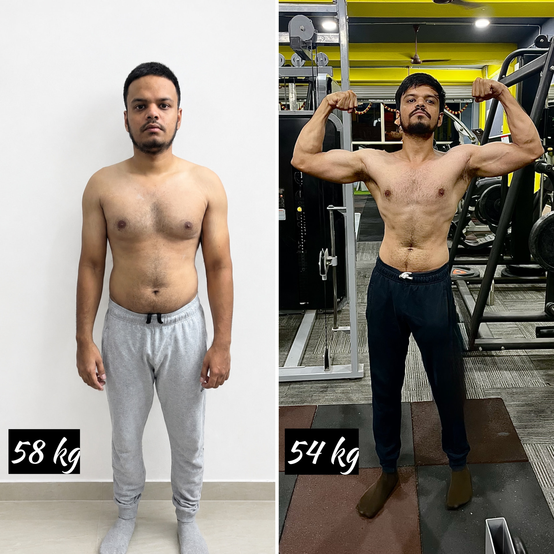 Coach Arshad 58kg to 54kg Body Recomposition Transformation